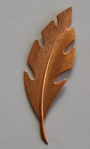 画像1: S802 柄打銅板　木の葉