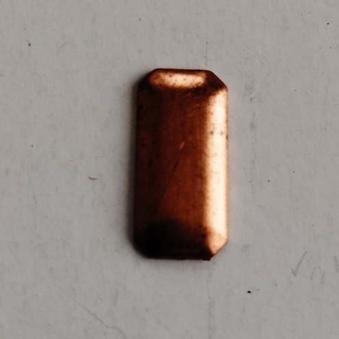 画像1: 銅板隅切八角7x15mm